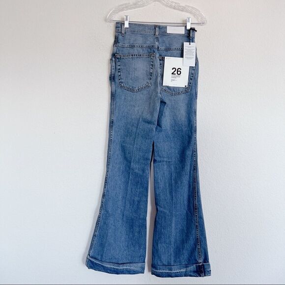 RE/DONE The 70'S Ultra High Rise Cuffed Bell Bottom Jeans size 26” - Picture 11 of 11